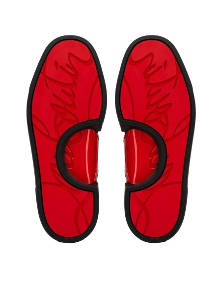 Fake Christian Louboutin Jimmy Sneakers Men Calf Leather And Nappa Leather Black