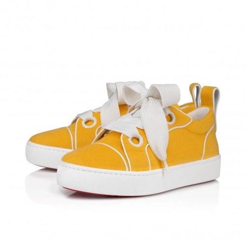 Knockoff Christian Louboutin Toy Toy Man Sneakers Sponge Cotton And Patent Calf Leather Pollen