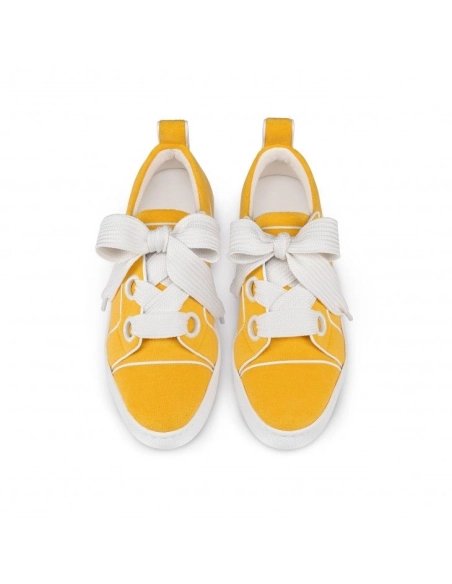 Knockoff Christian Louboutin Toy Toy Man Sneakers Sponge Cotton And Patent Calf Leather Pollen