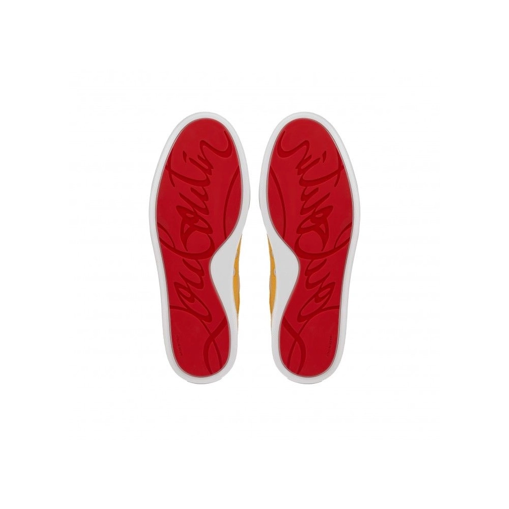 Knockoff Christian Louboutin Toy Toy Man Sneakers Sponge Cotton And Patent Calf Leather Pollen