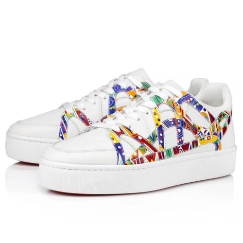 Discount Christian Louboutin 2002sl Low Sneakers Calf Leather White Outlet Online