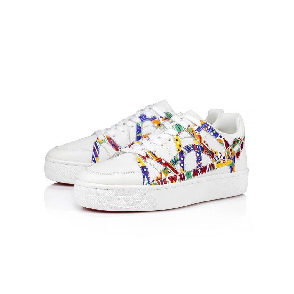 Discount Christian Louboutin 2002sl Low Sneakers Calf Leather White Outlet Online