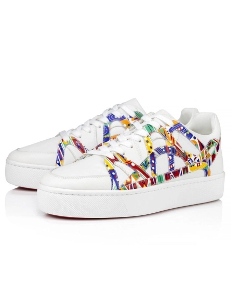 Discount Christian Louboutin 2002sl Low Sneakers Calf Leather White Outlet Online