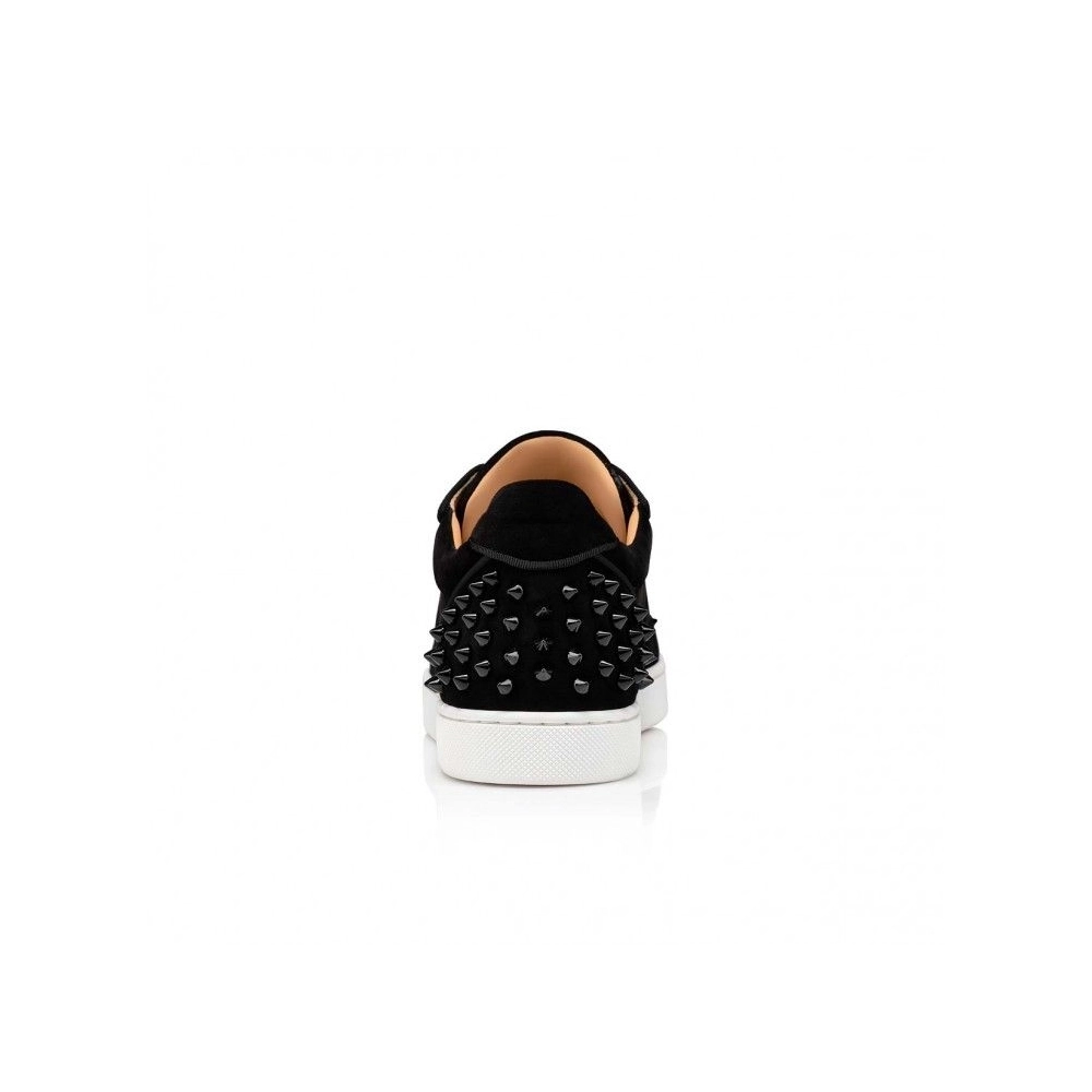 Discount Christian Louboutin Vieira 2 Sneakers Veau Velours Black Sale Online