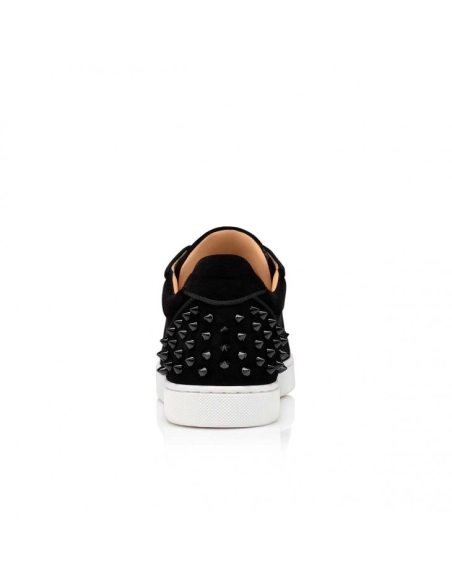 Discount Christian Louboutin Vieira 2 Sneakers Veau Velours Black Sale Online