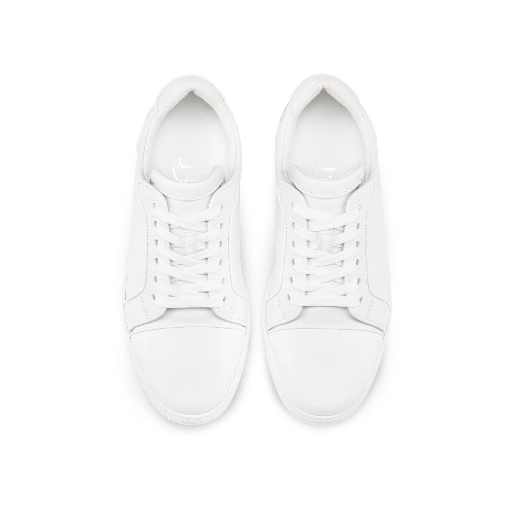 Discount Christian Louboutin Fun Vieira Sneakers Men Calf Leather And Rubber White Outlet