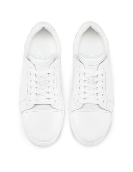 Discount Christian Louboutin Fun Vieira Sneakers Men Calf Leather And Rubber White Outlet