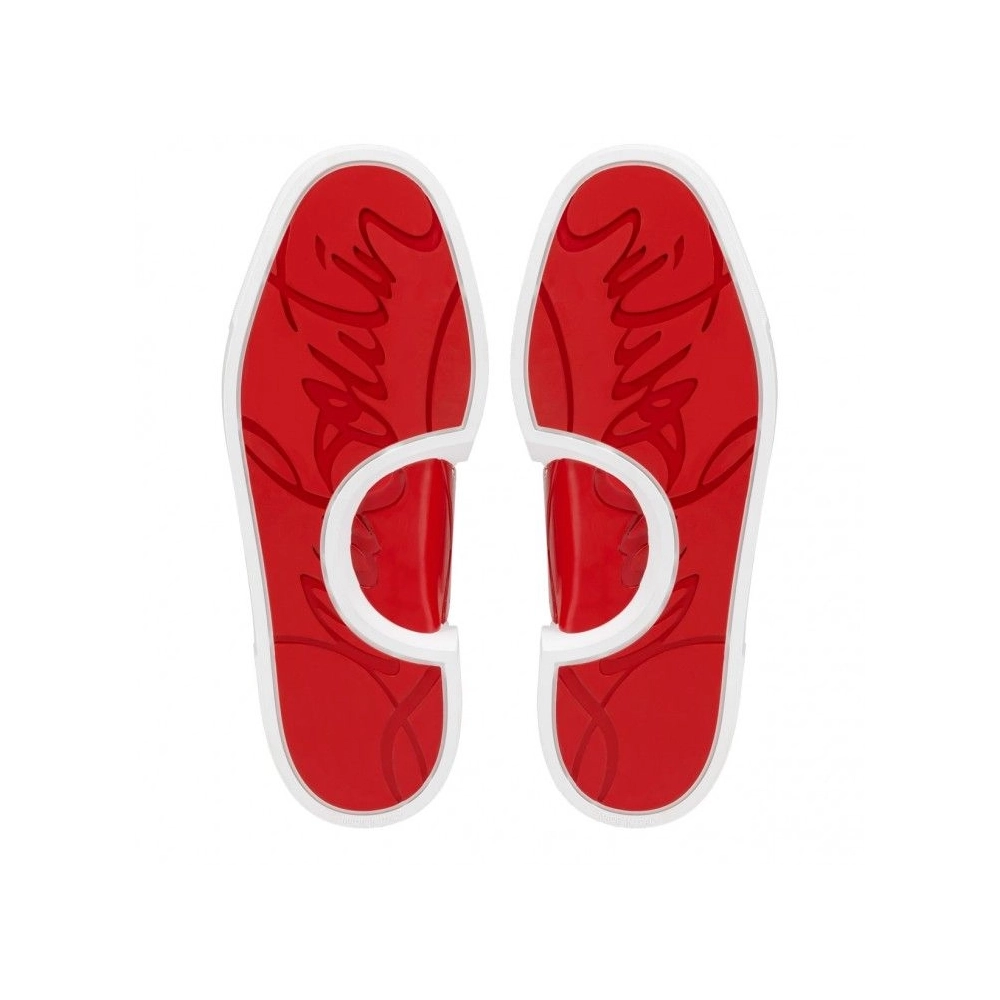 Fake Christian Louboutin Adolon Junior Sneakers Nylon Cl Varsity Illusion And Nappa Leather Multicolor, Knockoff CL Shoes