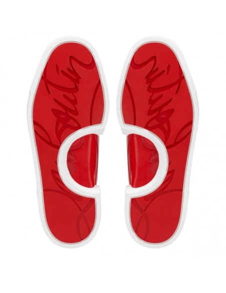 Fake Christian Louboutin Adolon Junior Sneakers Nylon Cl Varsity Illusion And Nappa Leather Multicolor, Knockoff CL Shoes