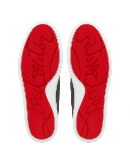 Knockoff Christian Louboutin Paqueboat Boat Shoes Calf Leather Grey, Fake CL Shoes