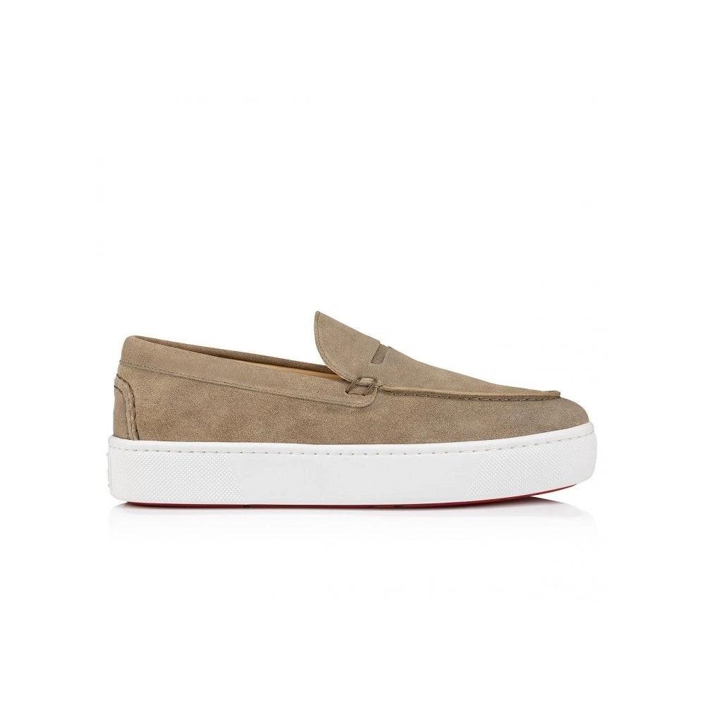 Replica Christian Louboutin Paqueboat Boat Shoes Calf leather Saharienne, Knockoff Christian Louboutin Shoes