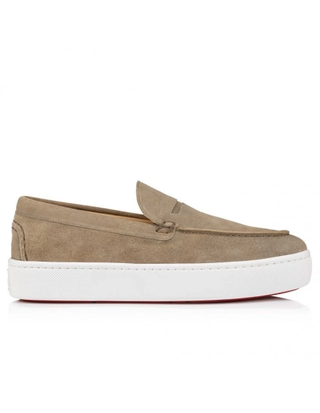 Replica Christian Louboutin Paqueboat Boat Shoes Calf leather Saharienne, Knockoff Christian Louboutin Shoes
