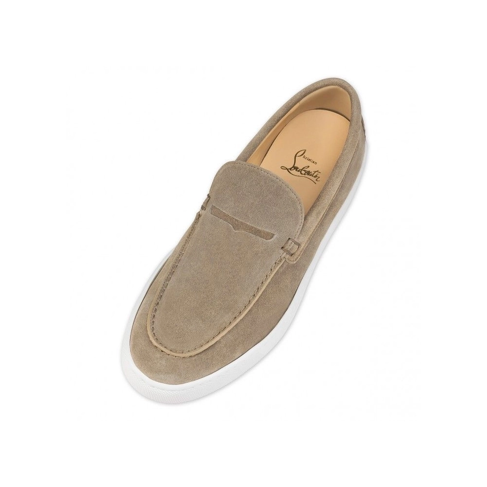 Replica Christian Louboutin Paqueboat Boat Shoes Calf leather Saharienne, Knockoff Christian Louboutin Shoes