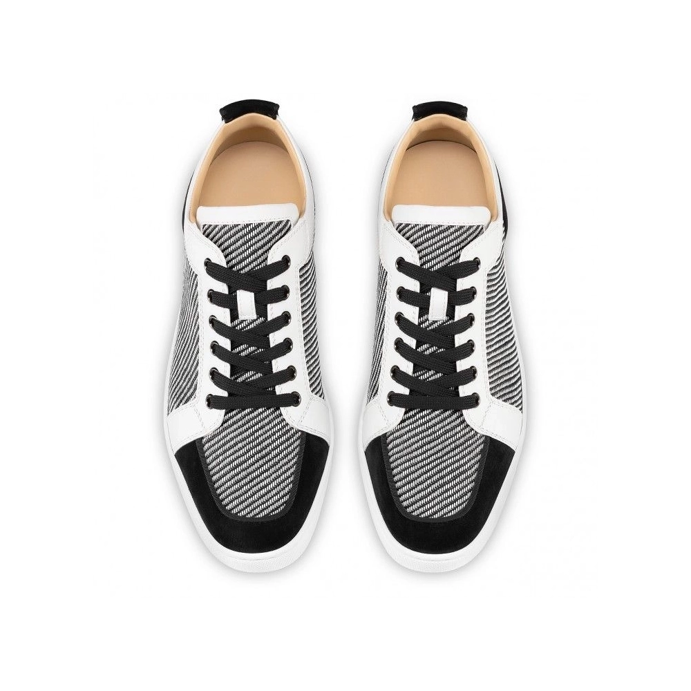 Cheap Christian Louboutin Rantulow Sneakers Veau Velours And Straw Rabane Black on Sale, Discount CL Shoes Outlet Store
