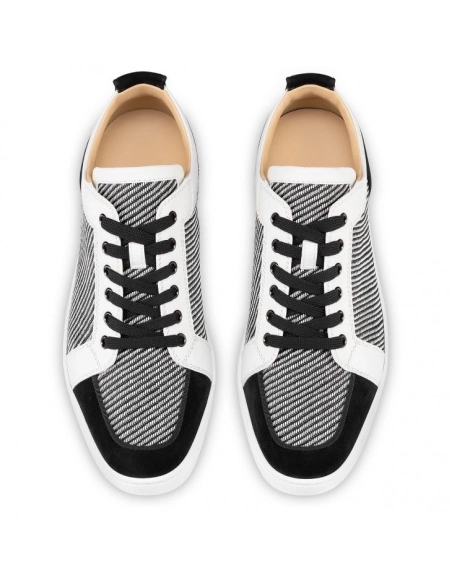 Cheap Christian Louboutin Rantulow Sneakers Veau Velours And Straw Rabane Black on Sale, Discount CL Shoes Outlet Store