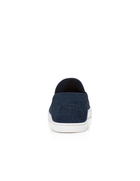 Fake Christian Louboutin Varsiboat Boat Shoes Calf Leather Marine, Knockoff Christian Louboutin Shoes