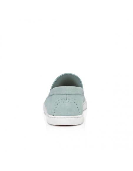 Knockoff Christian Louboutin Varsiboat Boat Shoes Calf Leather Iceberg, Replica Christian Louboutin Shoes