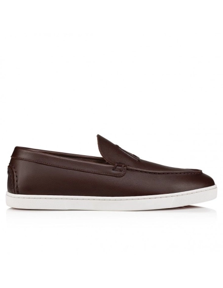 Discount Christian Louboutin Varsiboat Boat Shoes Calf Leather Black Outlet, Cheap CL Shoes Store