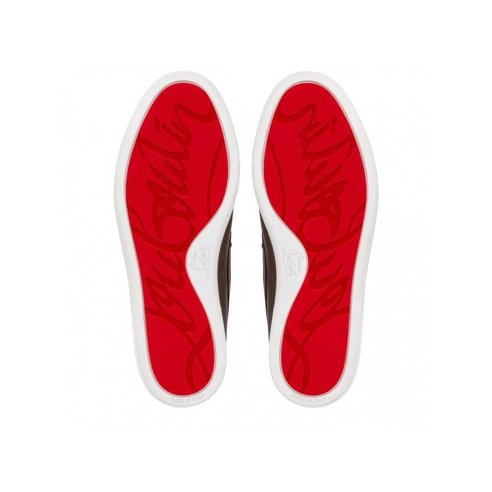 Discount Christian Louboutin Varsiboat Boat Shoes Calf Leather Black Outlet, Cheap CL Shoes Store