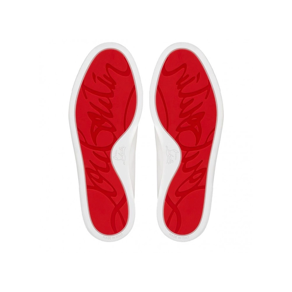 Replica Christian Louboutin Varsiboat Boat Shoes Calf leather White, Knockoff CL Shoes