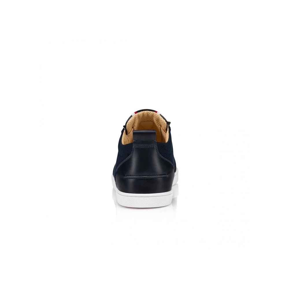 Fake Christian Louboutin F.A.V Fique A Vontade Slip-On Sneakers Calf Leather And Olona Canva Black