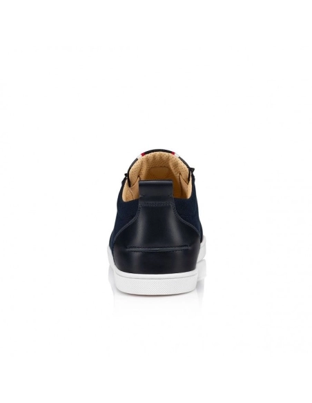 Fake Christian Louboutin F.A.V Fique A Vontade Slip-On Sneakers Calf Leather And Olona Canva Black