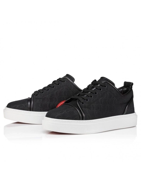 Knockoff Christian Louboutin Adolon Junior Sneakers Jacquard Monogram Cl Black, Replica Christian Louboutin Shoes