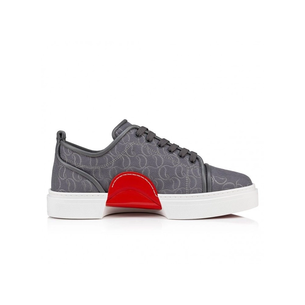 Discount Christian Louboutin Adolon Junior Sneakers Jacquard Monogram Cl Smoky Outlet Online, Cheap CL Shoes