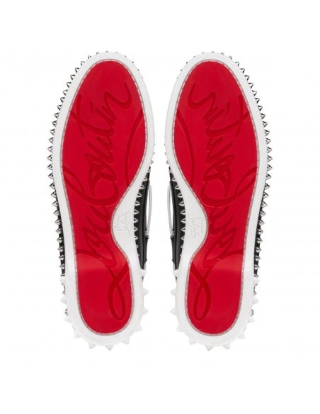 Fake Christian Louboutin Gerockel Boat Shoes Calf Leather Black Outlet Online, Replica CL Shoes