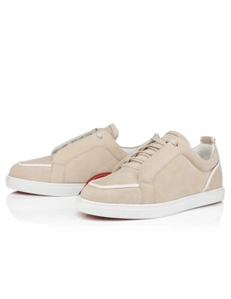 Cheap Christian Louboutin Jimmy Sneakers Men Veau Velours Foggy for Sale, Discount CL Shoes Outlet