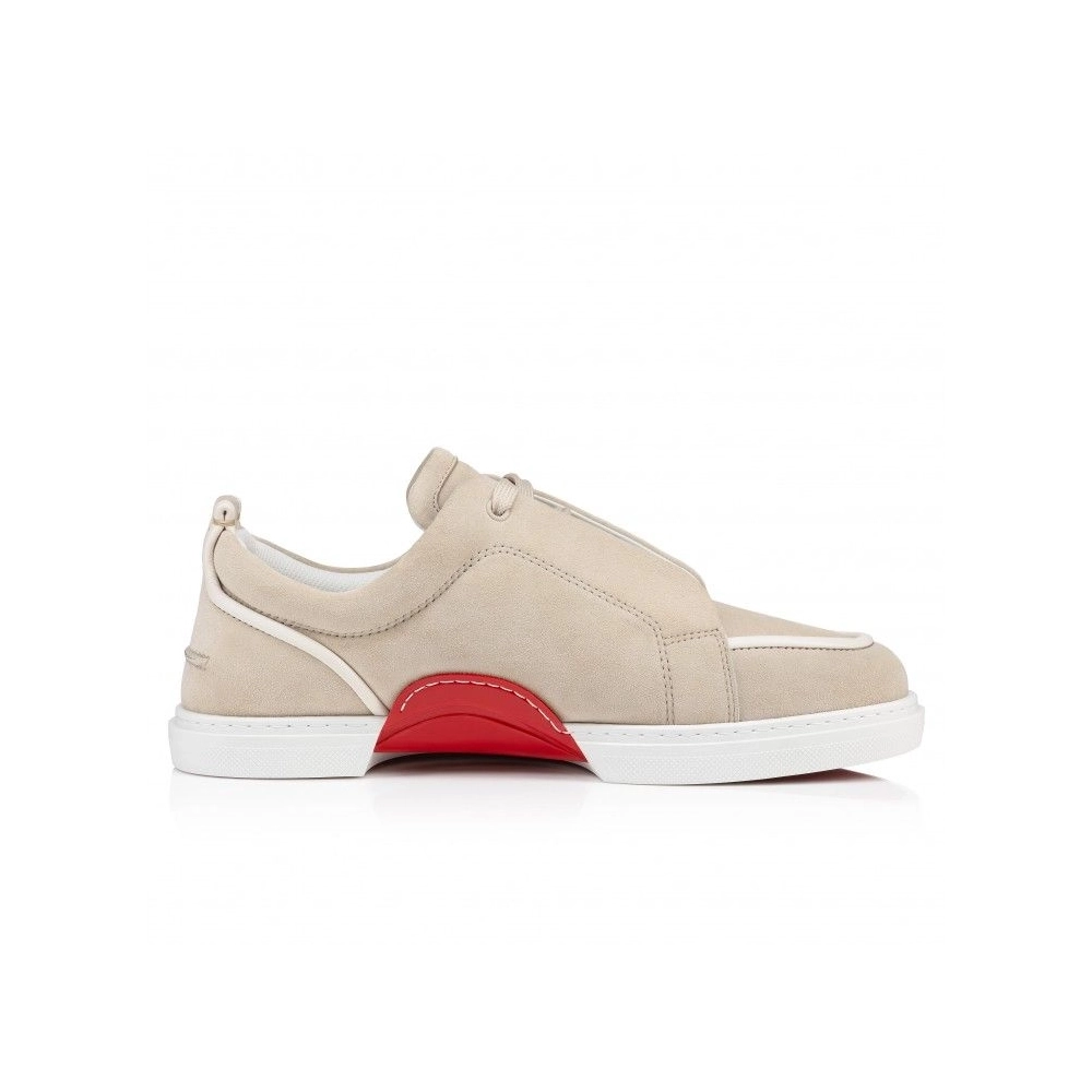 Cheap Christian Louboutin Jimmy Sneakers Men Veau Velours Foggy for Sale, Discount CL Shoes Outlet