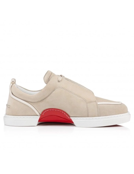 Cheap Christian Louboutin Jimmy Sneakers Men Veau Velours Foggy for Sale, Discount CL Shoes Outlet