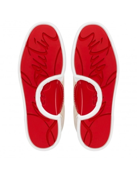 Cheap Christian Louboutin Jimmy Sneakers Men Veau Velours Foggy for Sale, Discount CL Shoes Outlet