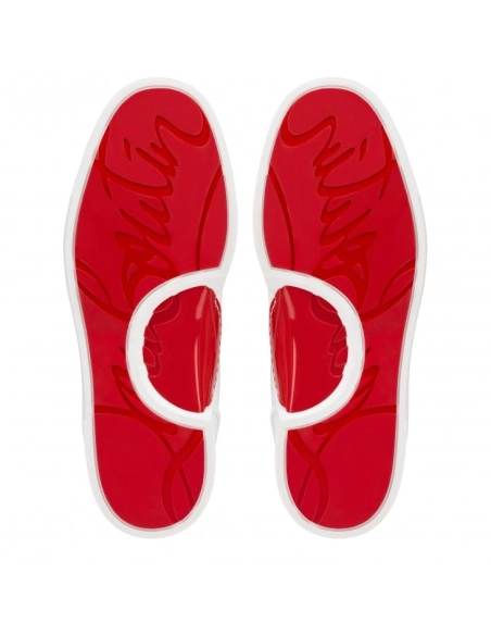 Fake Christian Louboutin Jimmy Sneakers Men Calf Leather And Nappa Leather White, Replica CL Shoes