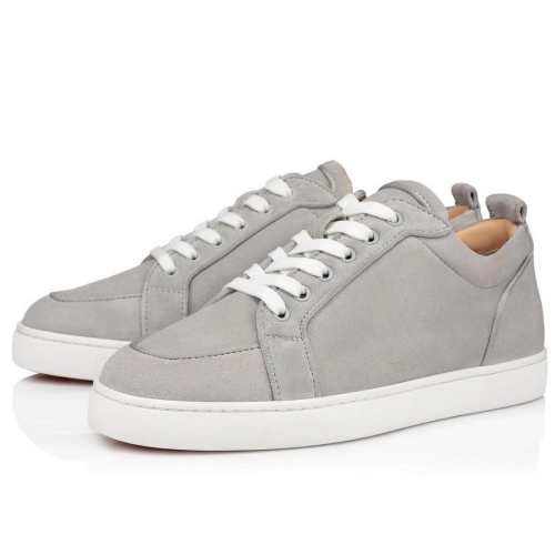 Discount Christian Louboutin Rantulow Orlato Grey Suede Sneaker Outlet, Cheap CL Shoes for Sale