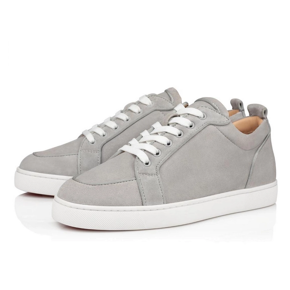 Discount Christian Louboutin Rantulow Orlato Grey Suede Sneaker Outlet, Cheap CL Shoes for Sale