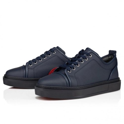 Discount Christian Louboutin Adolon Junior Sneakers Recycled Polyester Navy, Cheap Christian Louboutin Shoes for Sale