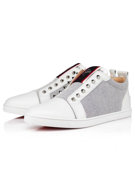 Discount Christian Louboutin F.A.V Fique A Vontade Sneakers Calf Leather Spikes Multicolor, Cheap Christian Louboutin Shoes for 