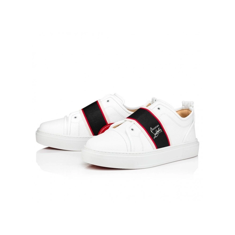 Knockoff Christian Louboutin Adolescenza Sneakers Recycled Polyester White, Fake Christian Louboutin Shoes