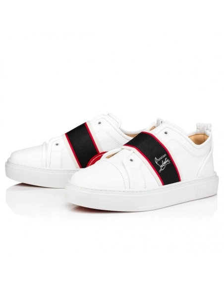 Knockoff Christian Louboutin Adolescenza Sneakers Recycled Polyester White, Fake Christian Louboutin Shoes