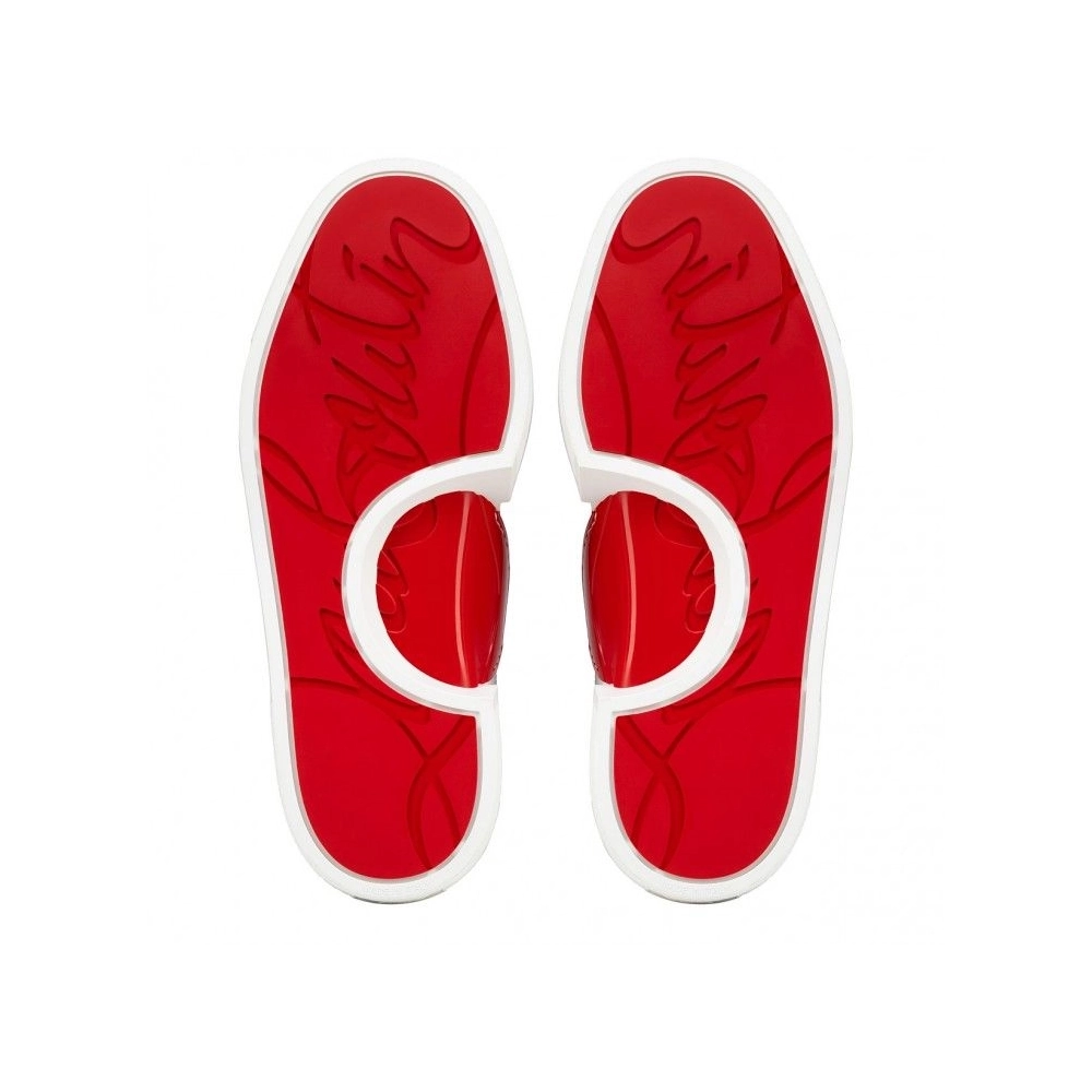 Knockoff Christian Louboutin Adolescenza Sneakers Recycled Polyester White, Fake Christian Louboutin Shoes