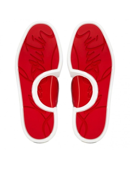 Knockoff Christian Louboutin Adolescenza Sneakers Recycled Polyester White, Fake Christian Louboutin Shoes