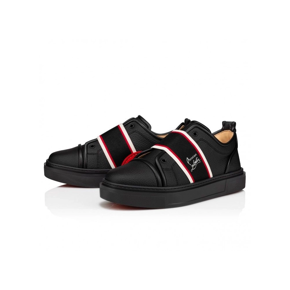 Fake Christian Louboutin Adolescenza Sneakers Recycled Polyester Black, Replica Christian Louboutin Shoes