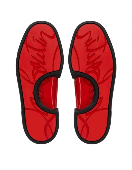 Fake Christian Louboutin Adolon Boat Sneakers Nylon Black, Replica Christian Louboutin Shoes