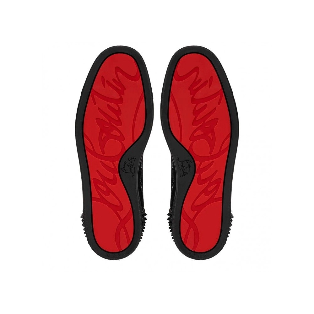 Fake Christian Louboutin Seavaste 2 Sneakers Calf Leather Black, Knockoff Christian Louboutin Shoes