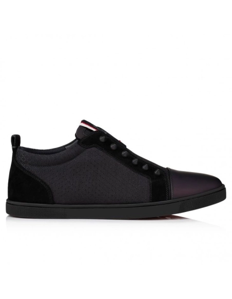 Knockoff Christian Louboutin F.A.V Fique A Vontade Sneakers Calf Leather Black, Fake Christian Louboutin Shoes