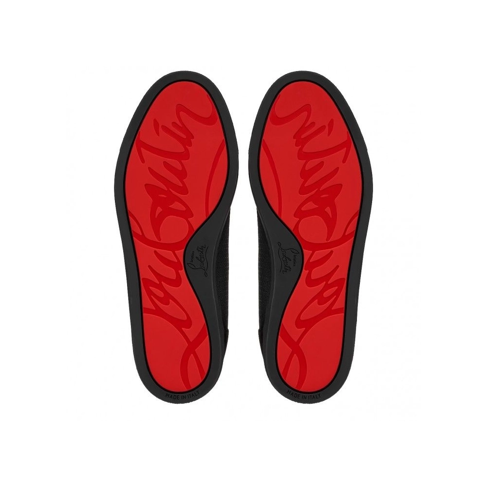 Knockoff Christian Louboutin F.A.V Fique A Vontade Sneakers Calf Leather Black, Fake Christian Louboutin Shoes
