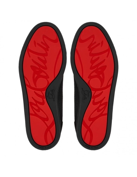 Knockoff Christian Louboutin F.A.V Fique A Vontade Sneakers Calf Leather Black, Fake Christian Louboutin Shoes
