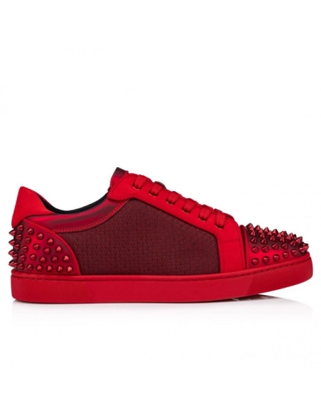 Replica Christian Louboutin Seavaste 2 Sneakers Calf Leather Nylon Loubi, Fake Christian Louboutin Shoes