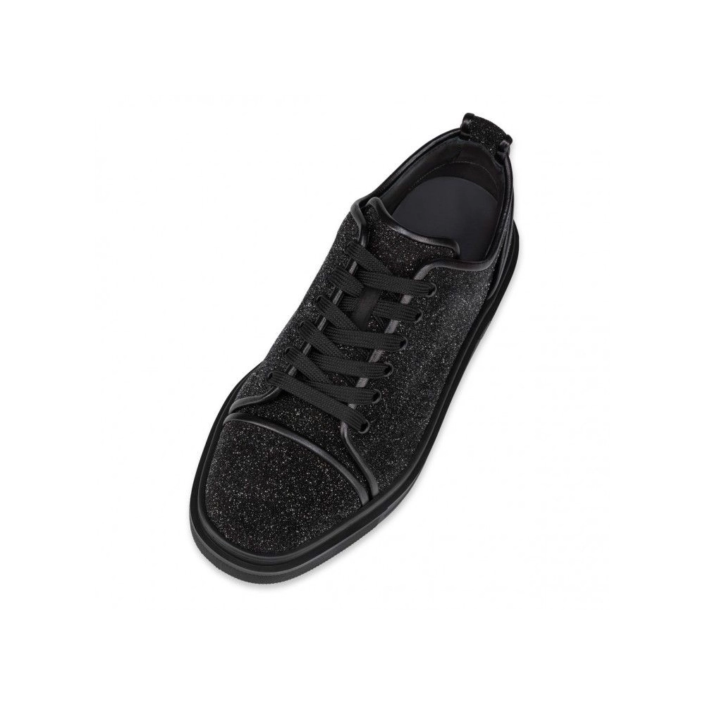Replica Christian Louboutin Adolon Junior Sneakers Leather Black, Knockoff Christian Louboutin Shoes